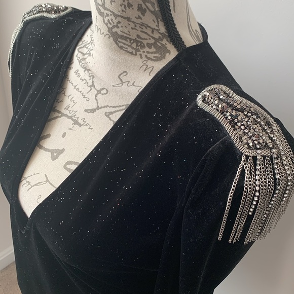 Zara Sparkly Velvet Bodysuit - Picture 4 of 13